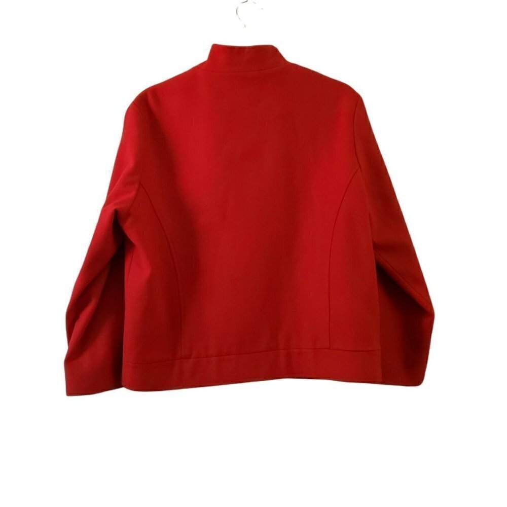 Pendleton Jacket Red Medium Virgin Wool Zip Up Mo… - image 2